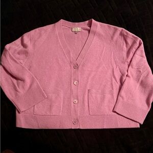 J. Crew Pink Cashmere Women's Cardigan
